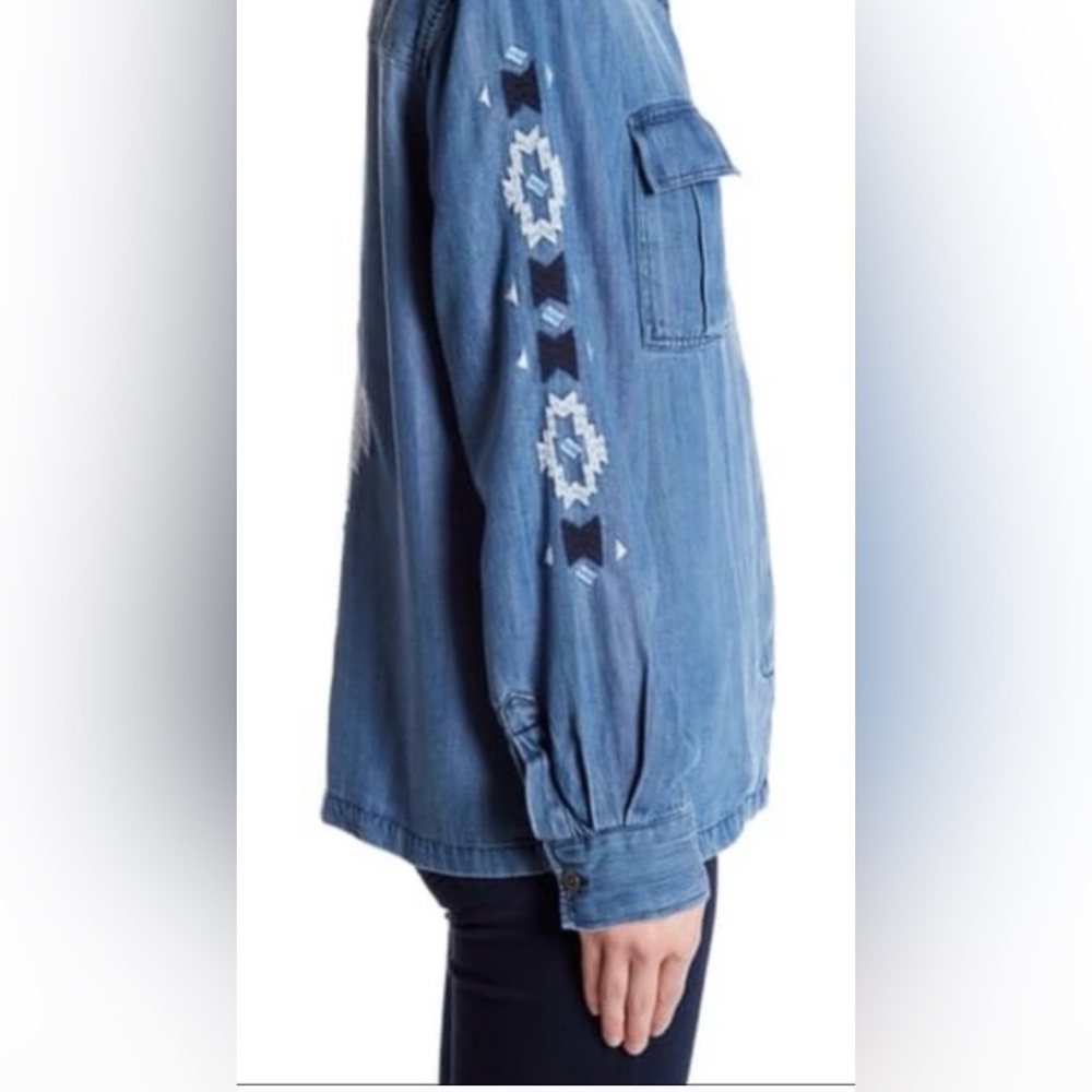 Rails Smith Embroidered Chambray L/S Button Down … - image 3